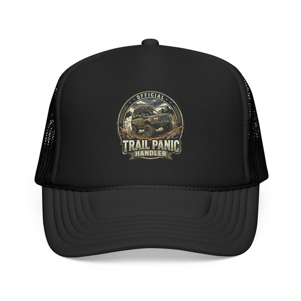 Trail Panic Handler Trucker Hat — Vintage Off-Road Adventure Cap
