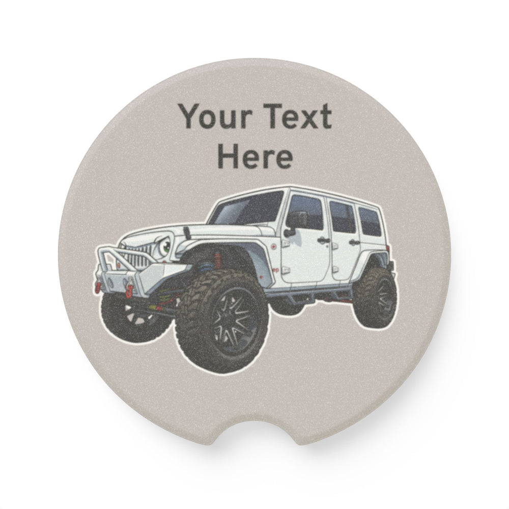 Custom Soapstone Car Coaster — Personalized Off-Road Vehicle Cup Holder Insert