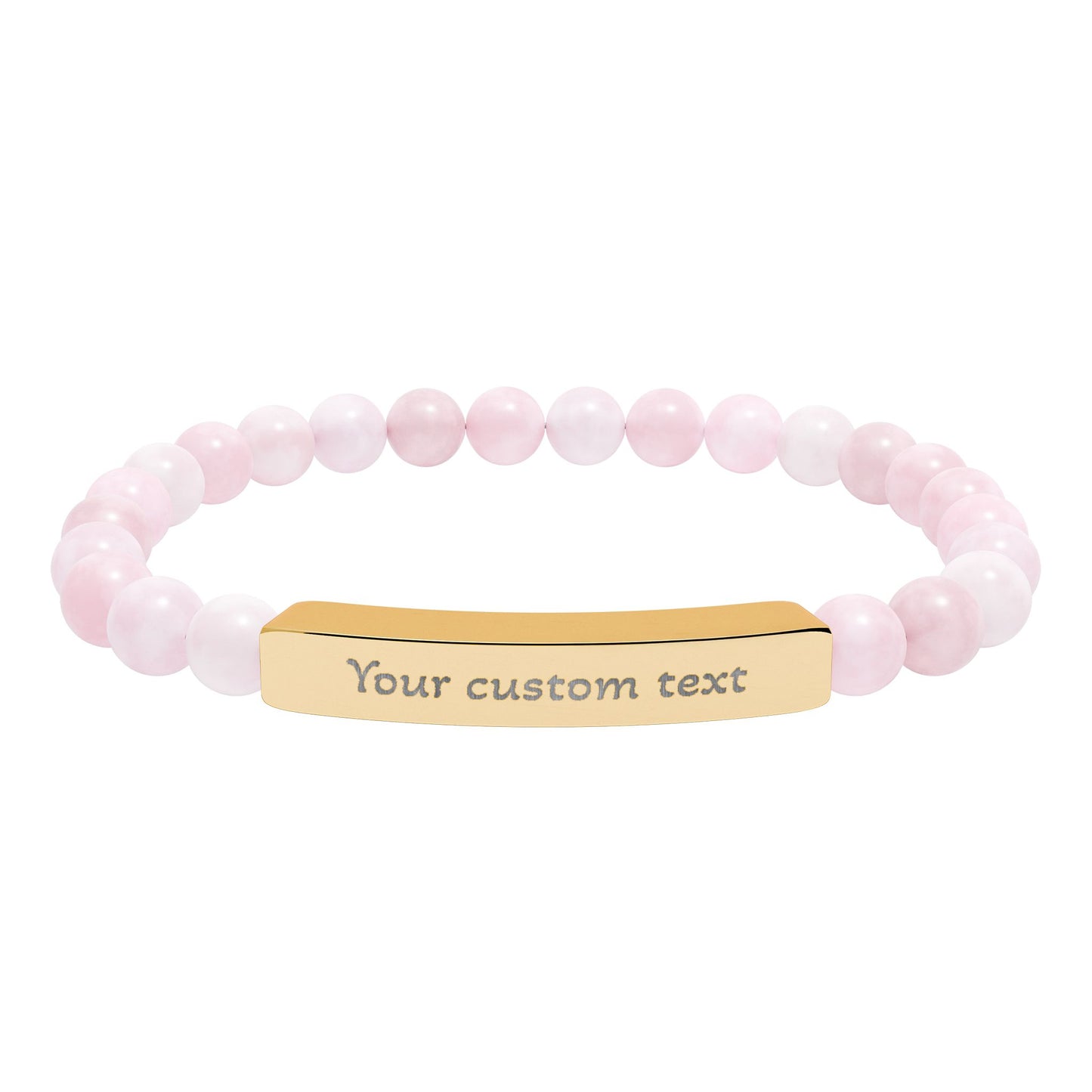 Custom Engraved Natural Stone Bracelet