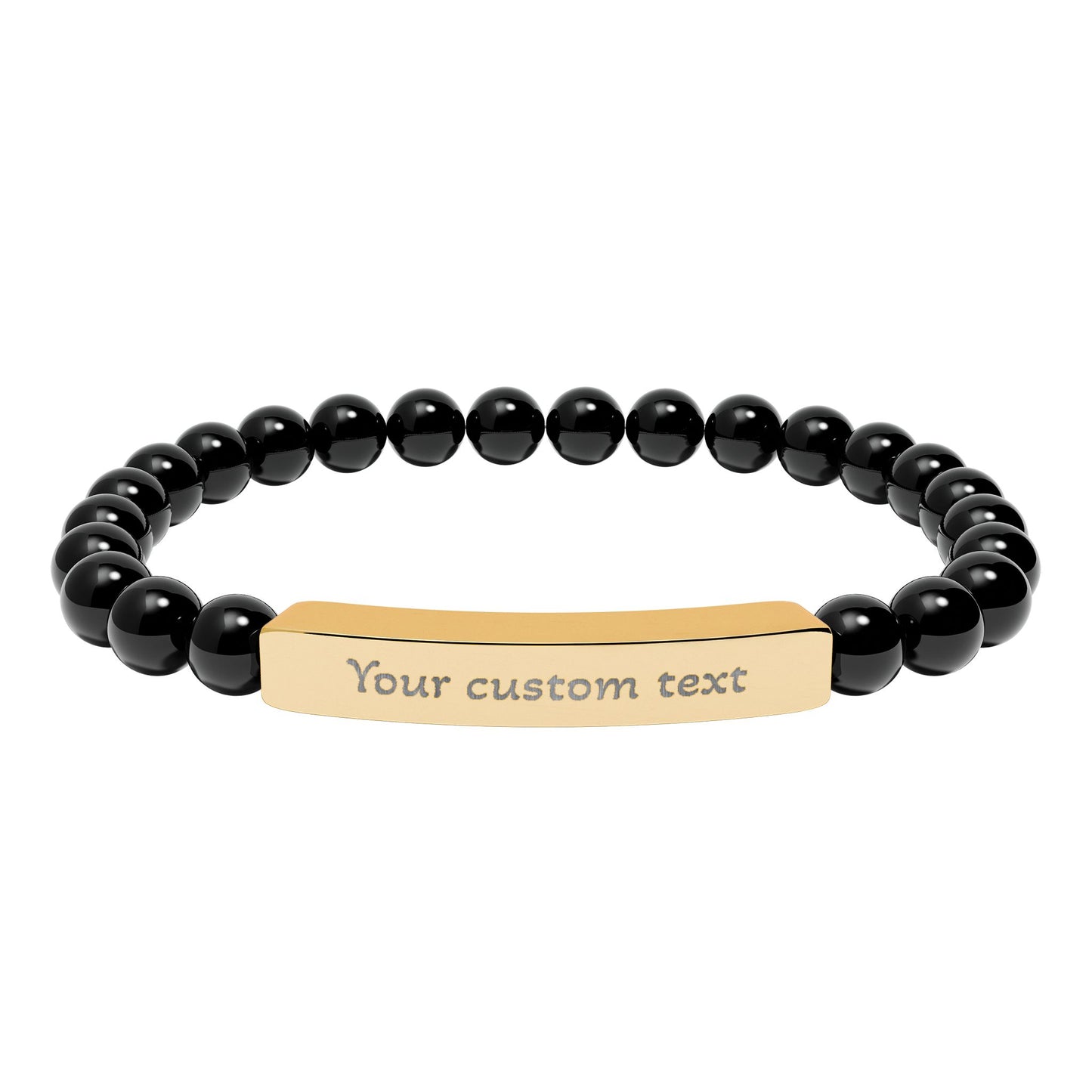 Custom Engraved Natural Stone Bracelet