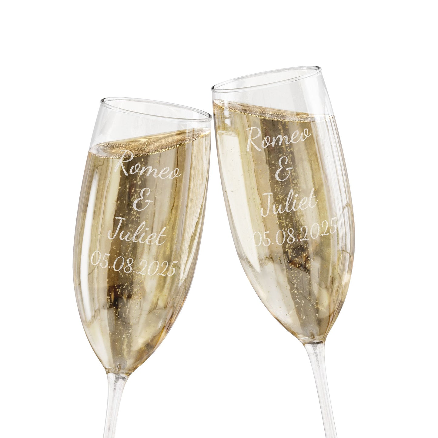 Personalized Champagne Glass - Engraved Wedding Toast