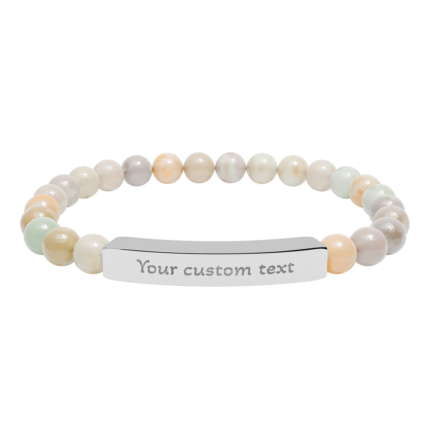 Custom Engraved Natural Stone Bracelet