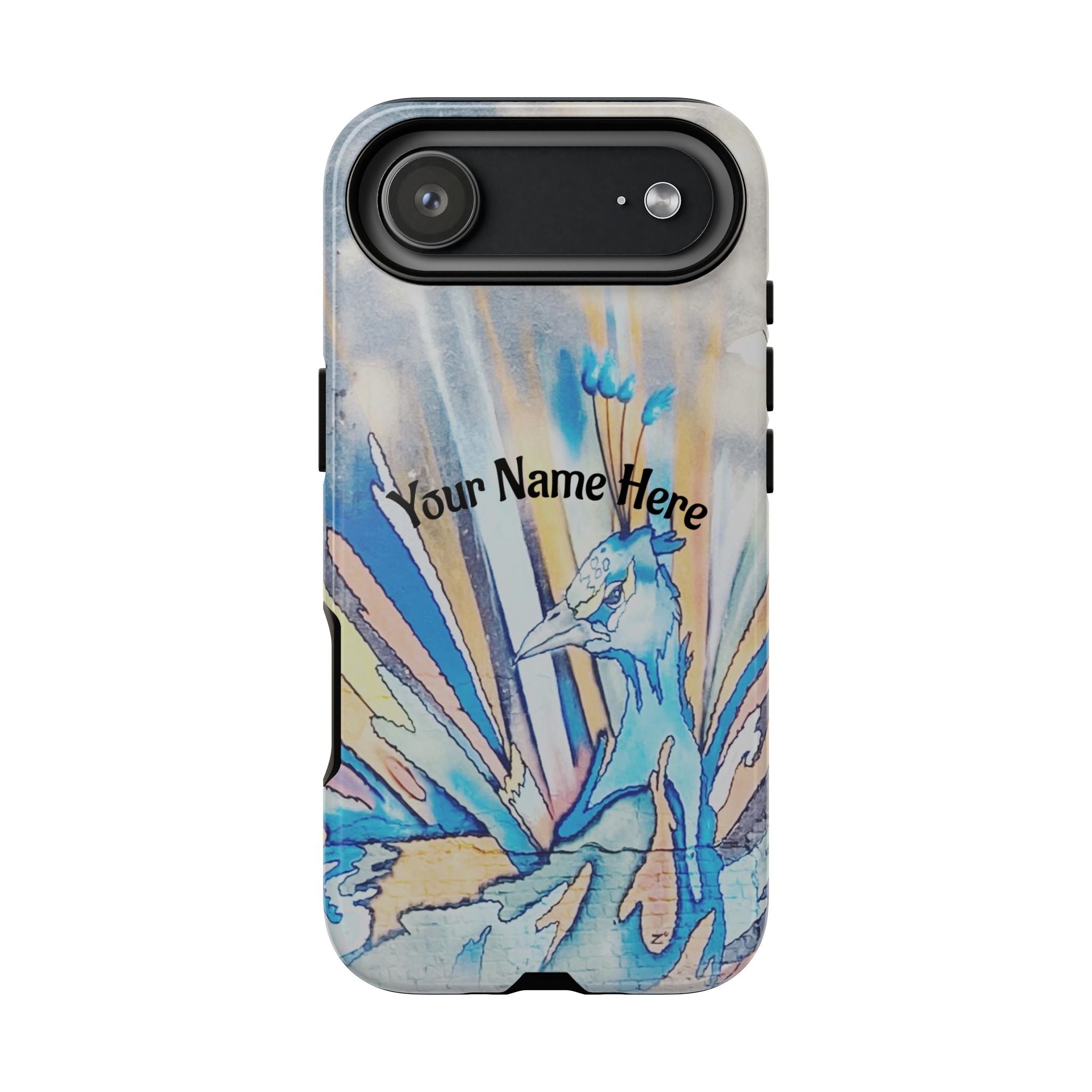 Personalized Peacock Art Phone Case, Tough Cases with Colorful Design, Unique Phone Cover, Stylish Tech Accessories, Gift for Her or Him
