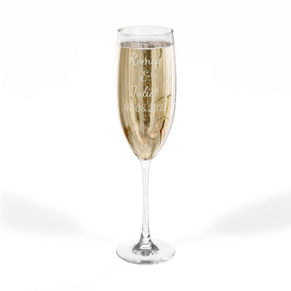 Personalized Champagne Glass - Engraved Wedding Toast
