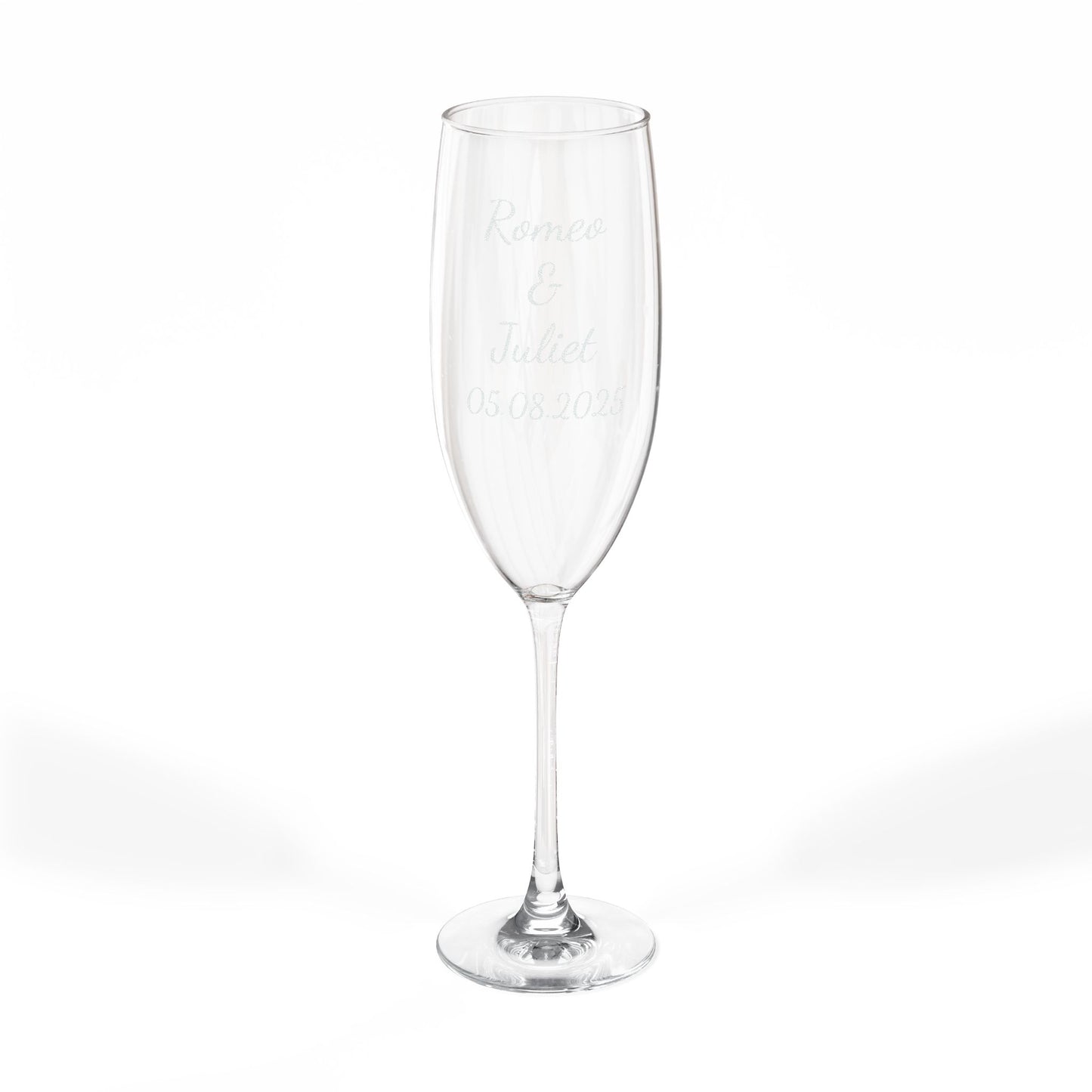 Personalized Champagne Glass - Engraved Wedding Toast