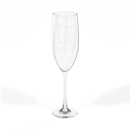 Personalized Champagne Glass - Engraved Wedding Toast