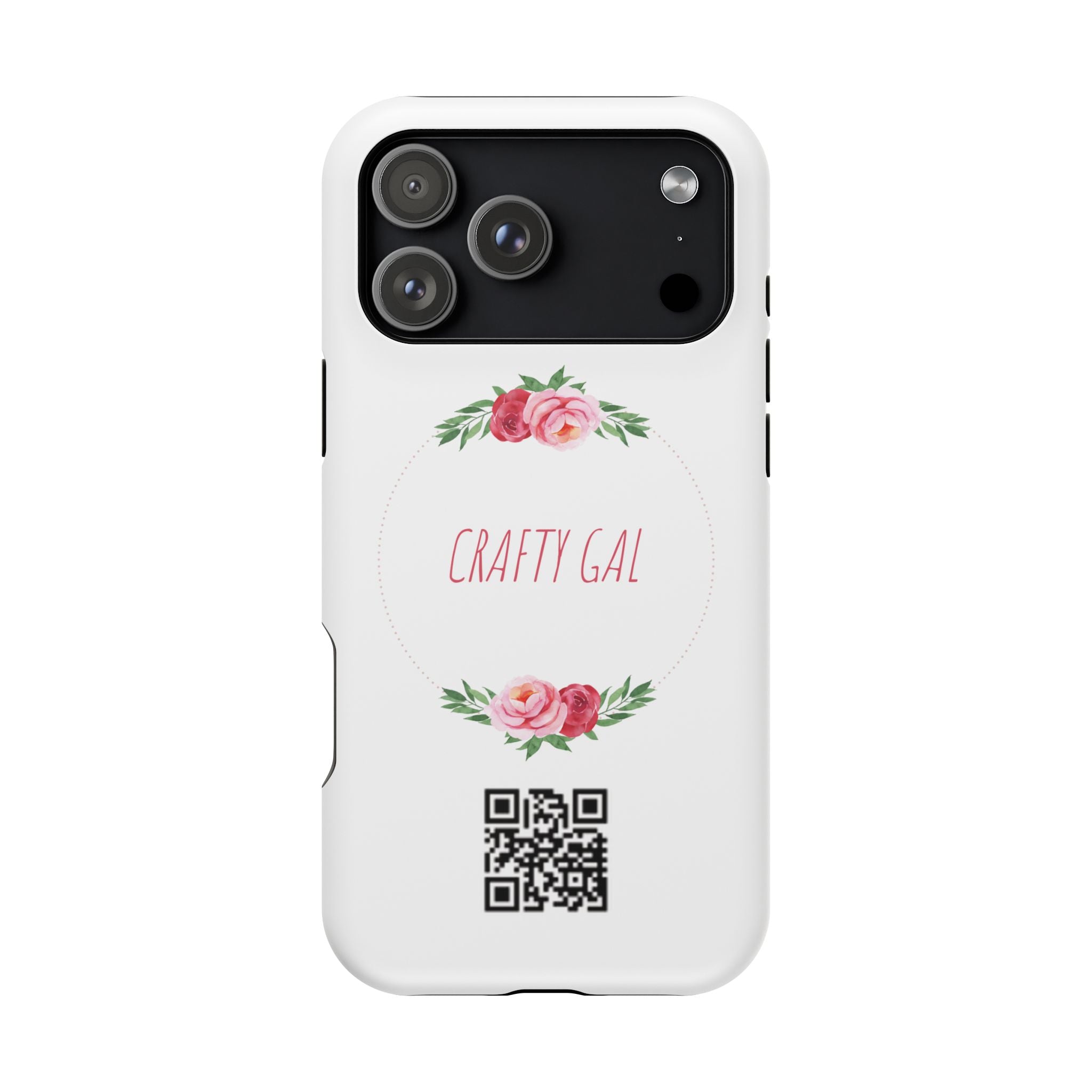 Floral Phone Case, Personalized Tech Accessory, Gift for Crafty Gal, Magnetic Impact-Resistant, Birthday, Mother's Day, Cute Design