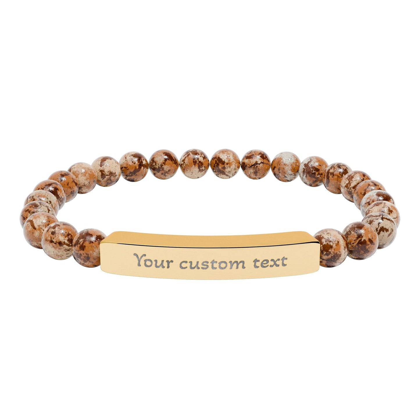 Custom Engraved Natural Stone Bracelet