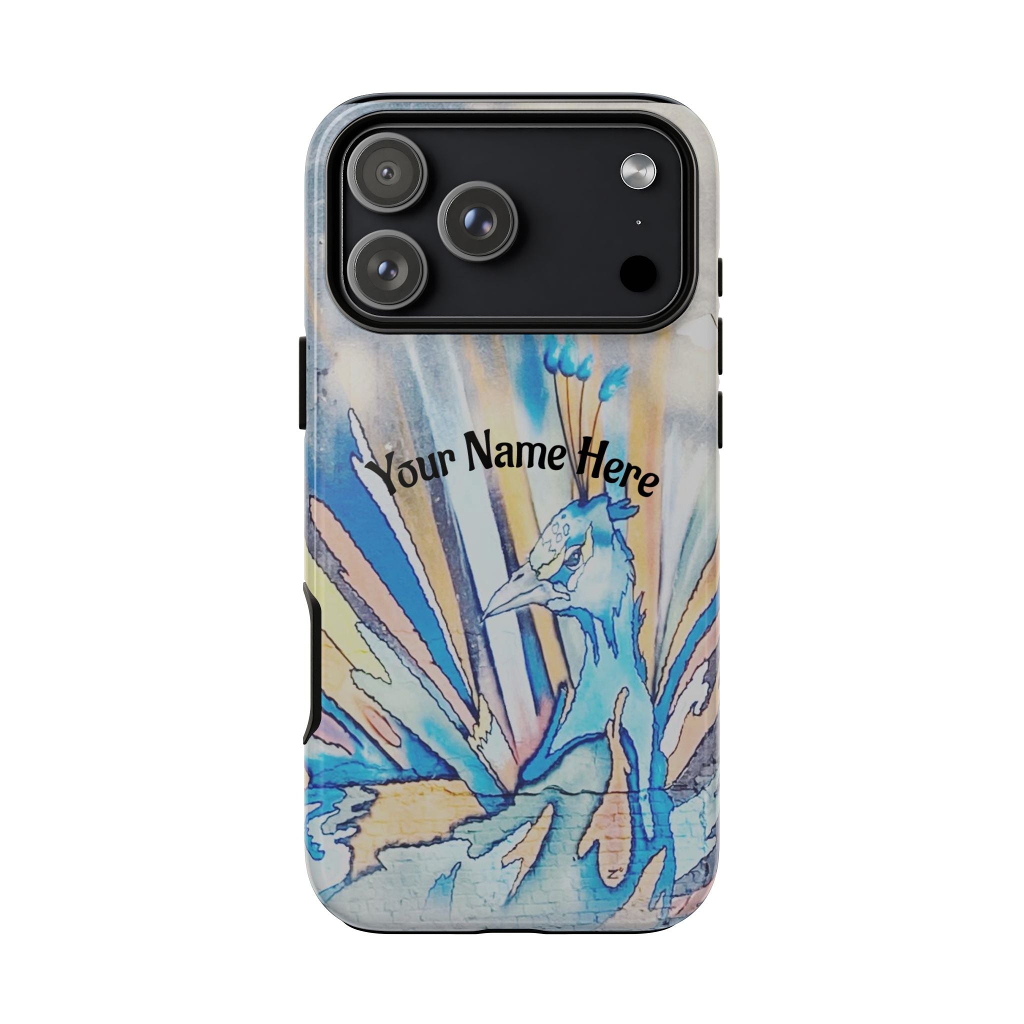 Personalized Peacock Art Phone Case, Tough Cases with Colorful Design, Unique Phone Cover, Stylish Tech Accessories, Gift for Her or Him