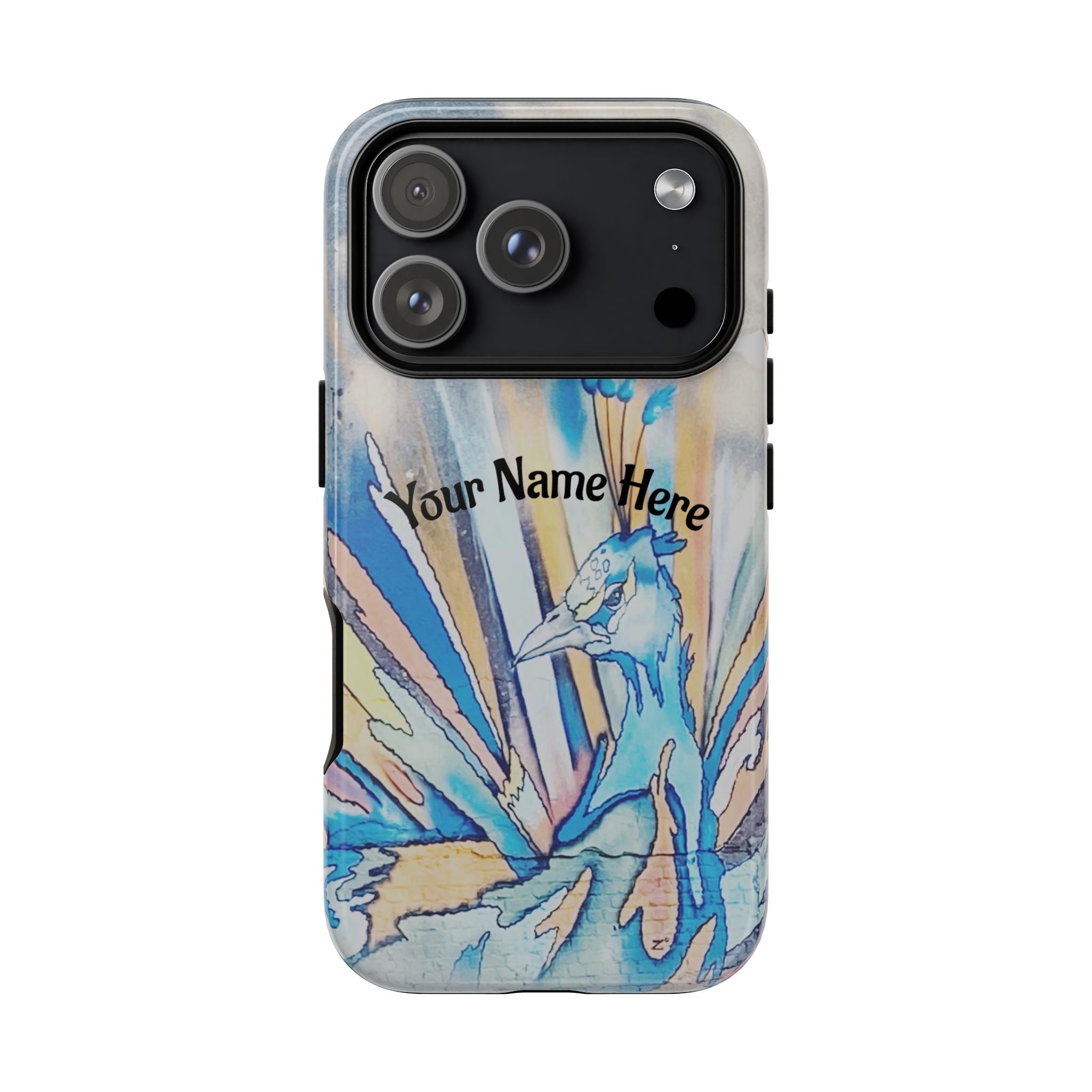 Personalized Peacock Art Phone Case, Tough Cases with Colorful Design, Unique Phone Cover, Stylish Tech Accessories, Gift for Her or Him
