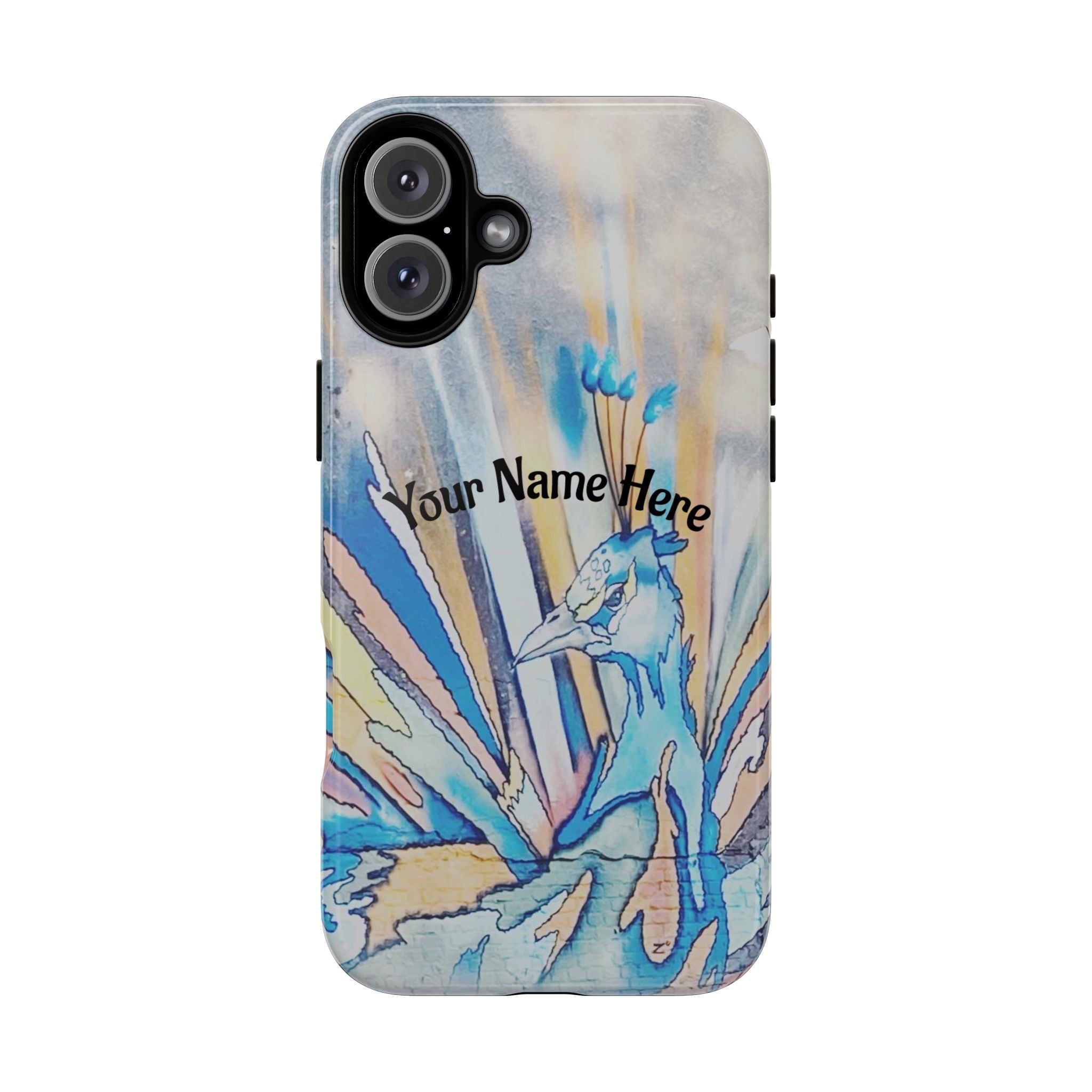 Personalized Peacock Art Phone Case, Tough Cases with Colorful Design, Unique Phone Cover, Stylish Tech Accessories, Gift for Her or Him