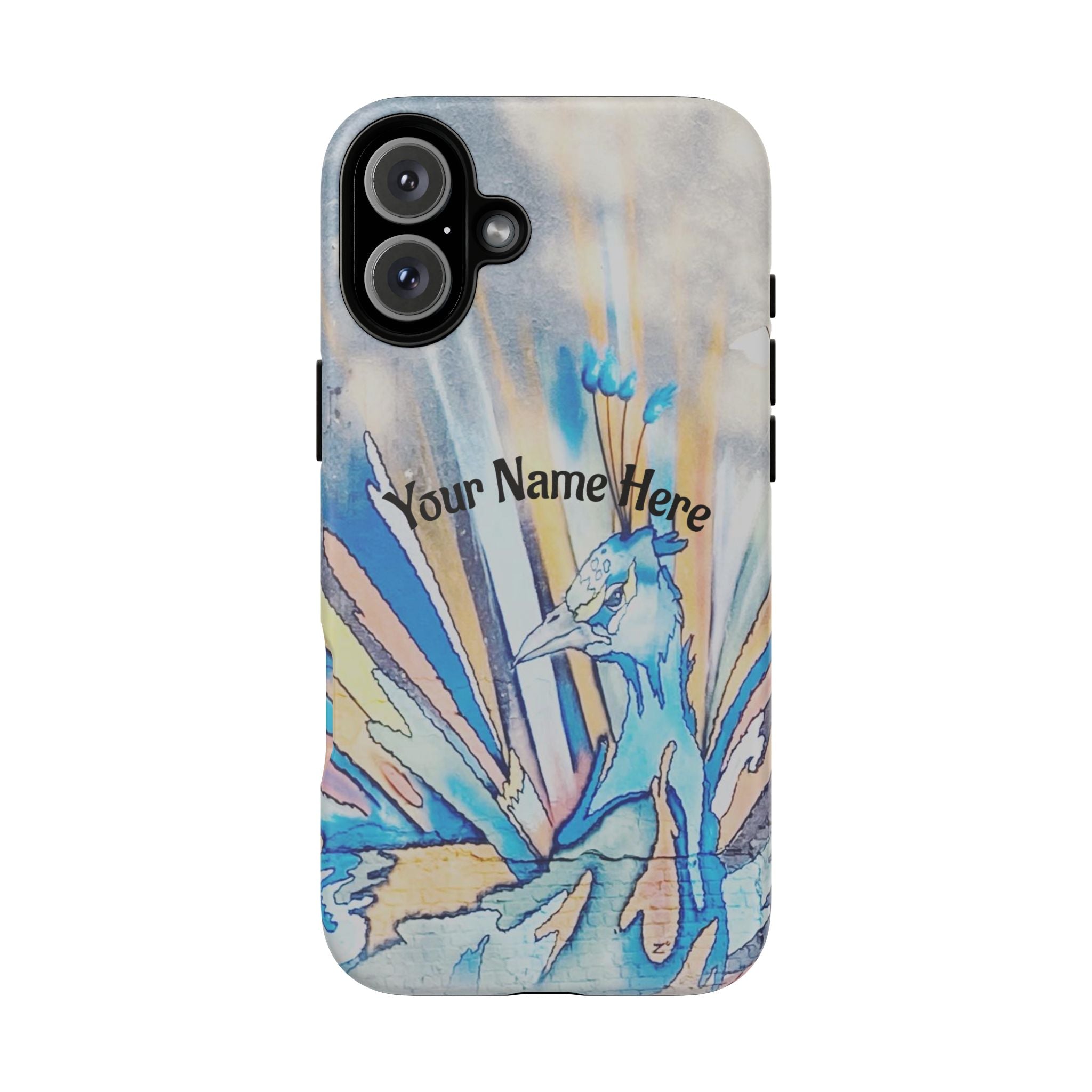 Personalized Peacock Art Phone Case, Tough Cases with Colorful Design, Unique Phone Cover, Stylish Tech Accessories, Gift for Her or Him