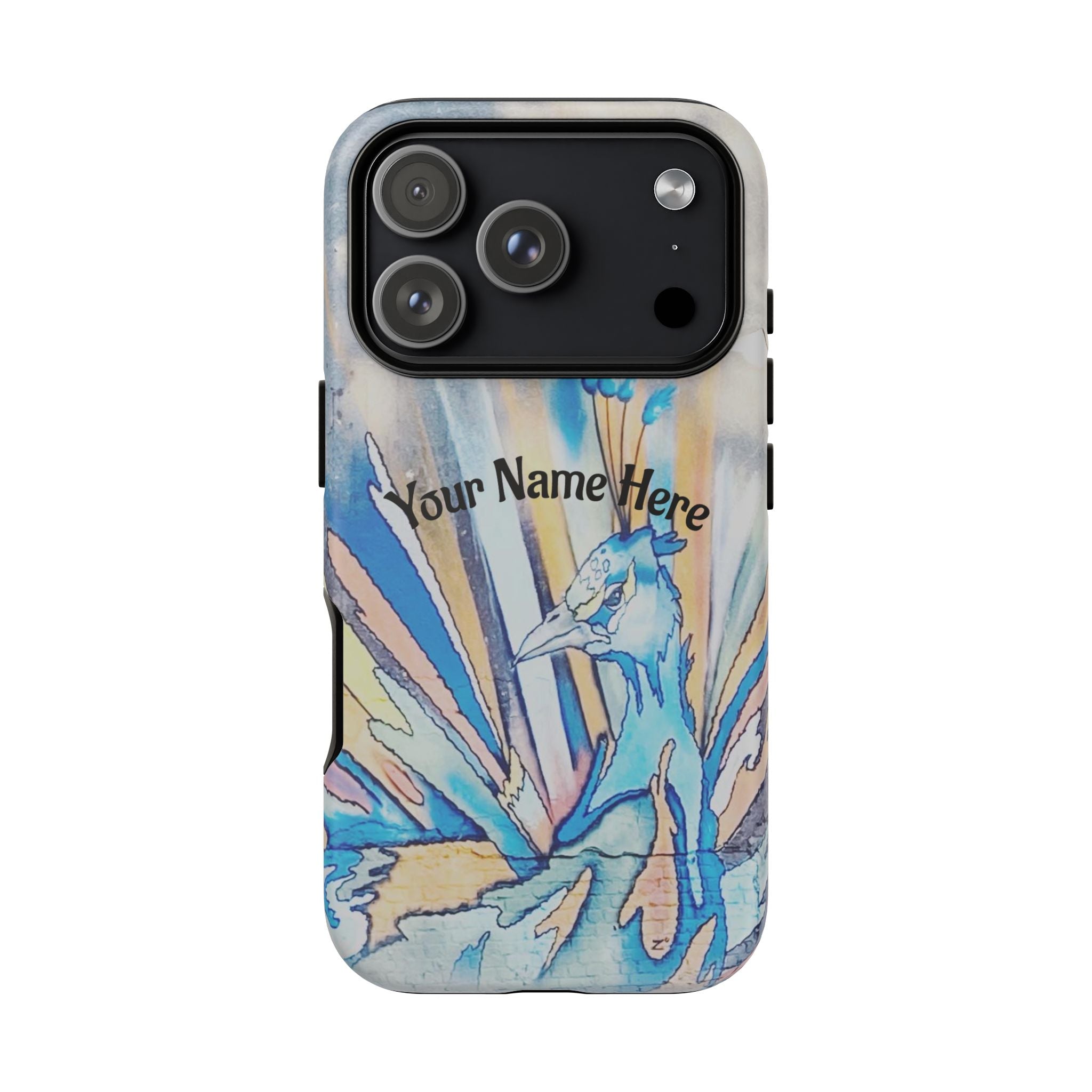 Personalized Peacock Art Phone Case, Tough Cases with Colorful Design, Unique Phone Cover, Stylish Tech Accessories, Gift for Her or Him