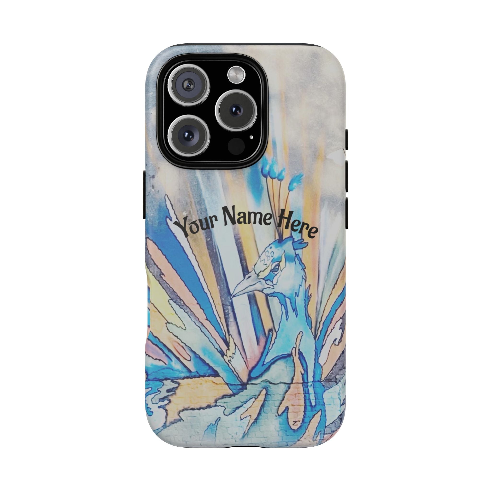Personalized Peacock Art Phone Case, Tough Cases with Colorful Design, Unique Phone Cover, Stylish Tech Accessories, Gift for Her or Him