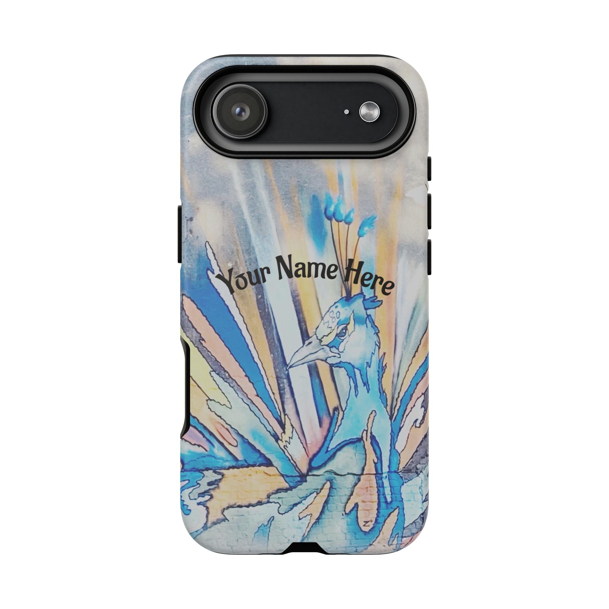 Personalized Peacock Art Phone Case, Tough Cases with Colorful Design, Unique Phone Cover, Stylish Tech Accessories, Gift for Her or Him