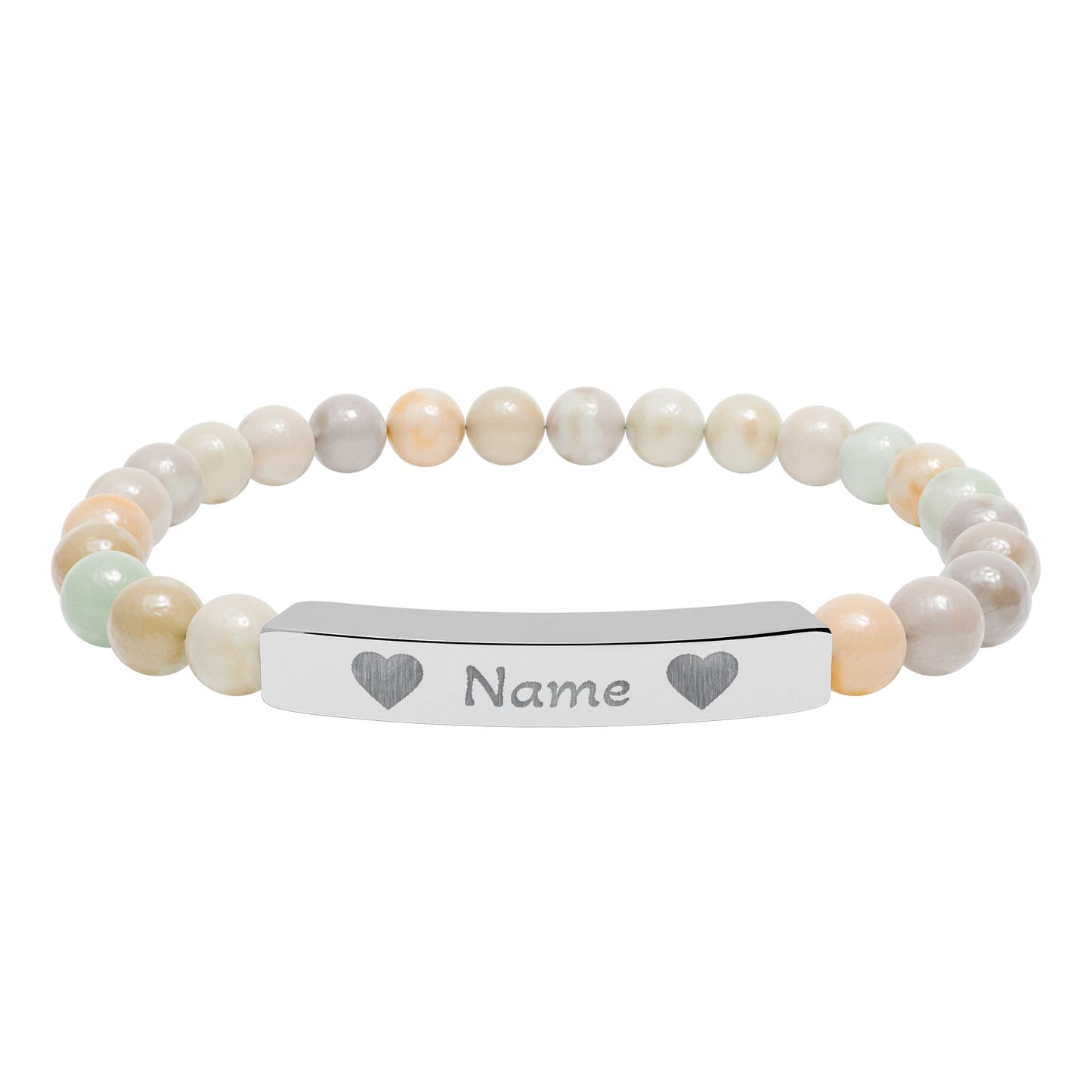 Custom Engraved Natural Stone Bracelet