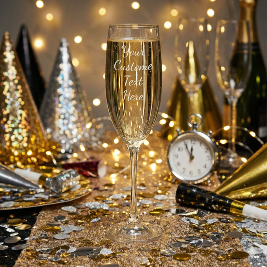 Personalized Champagne Flutes - Engraved 8oz