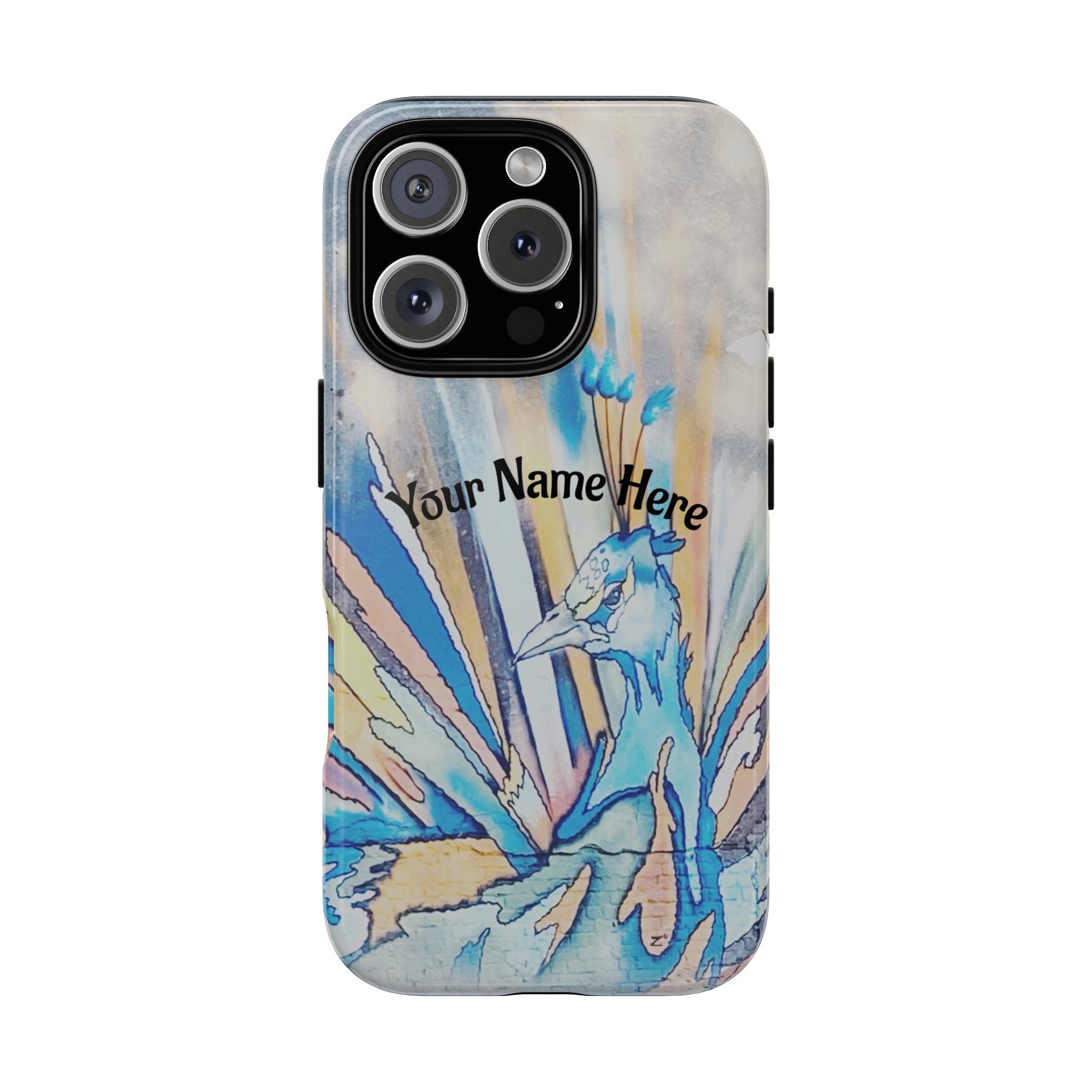Personalized Peacock Art Phone Case, Tough Cases with Colorful Design, Unique Phone Cover, Stylish Tech Accessories, Gift for Her or Him