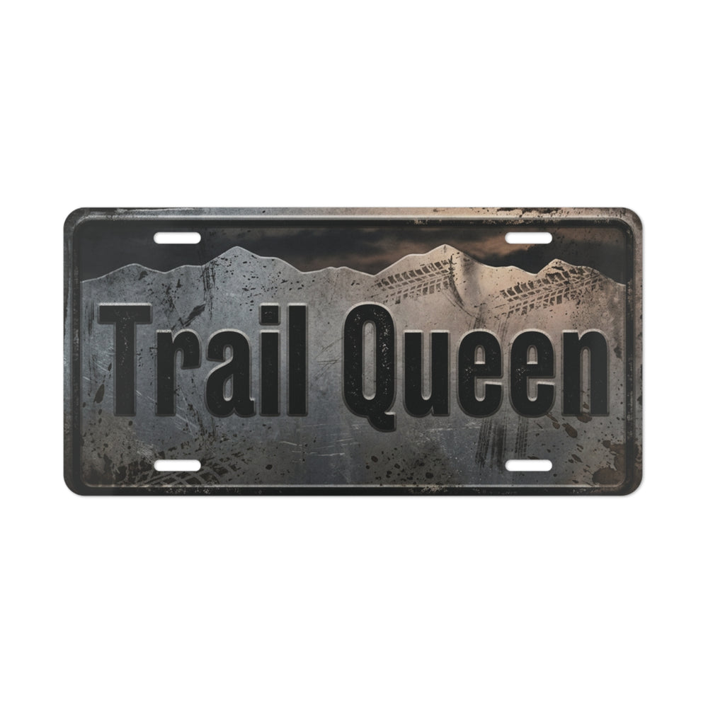 Trail Queen Vanity Plate - Metal Off-Road License-Style Sign