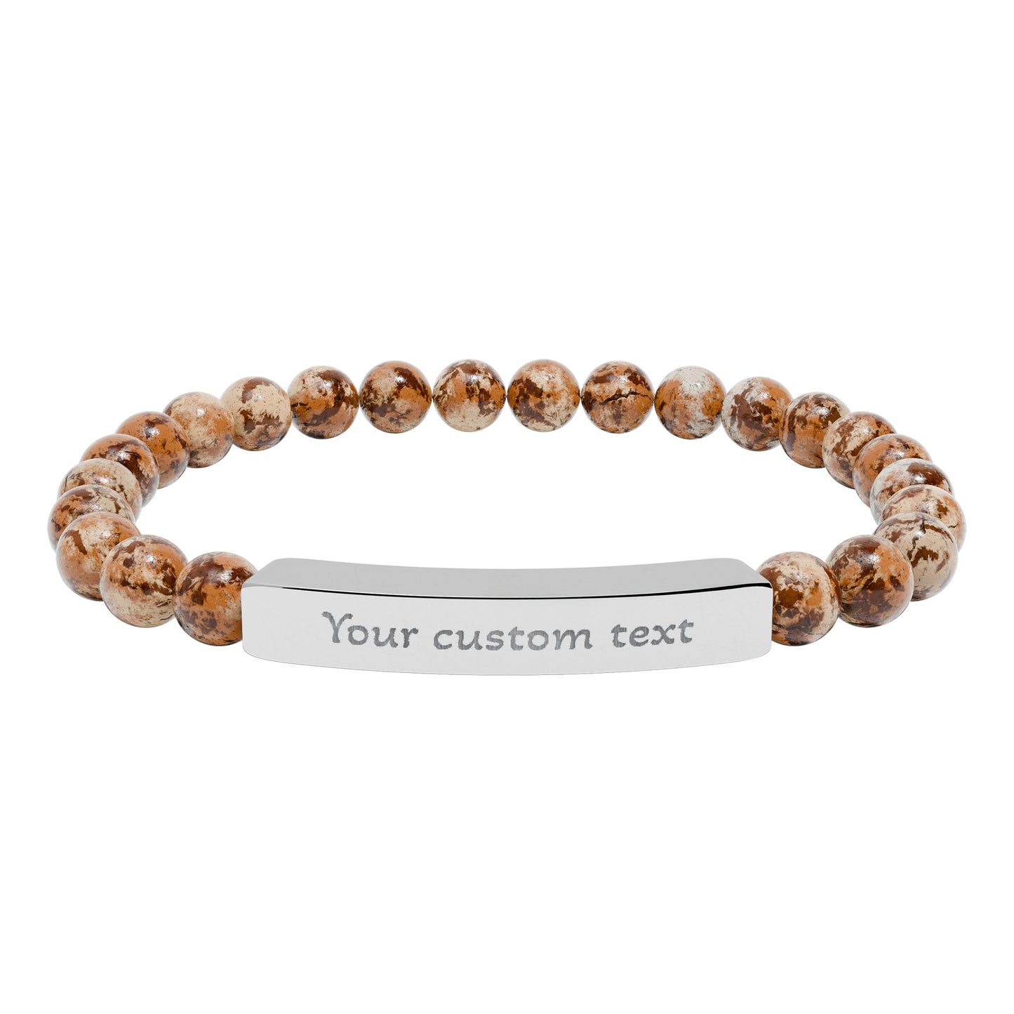 Custom Engraved Natural Stone Bracelet