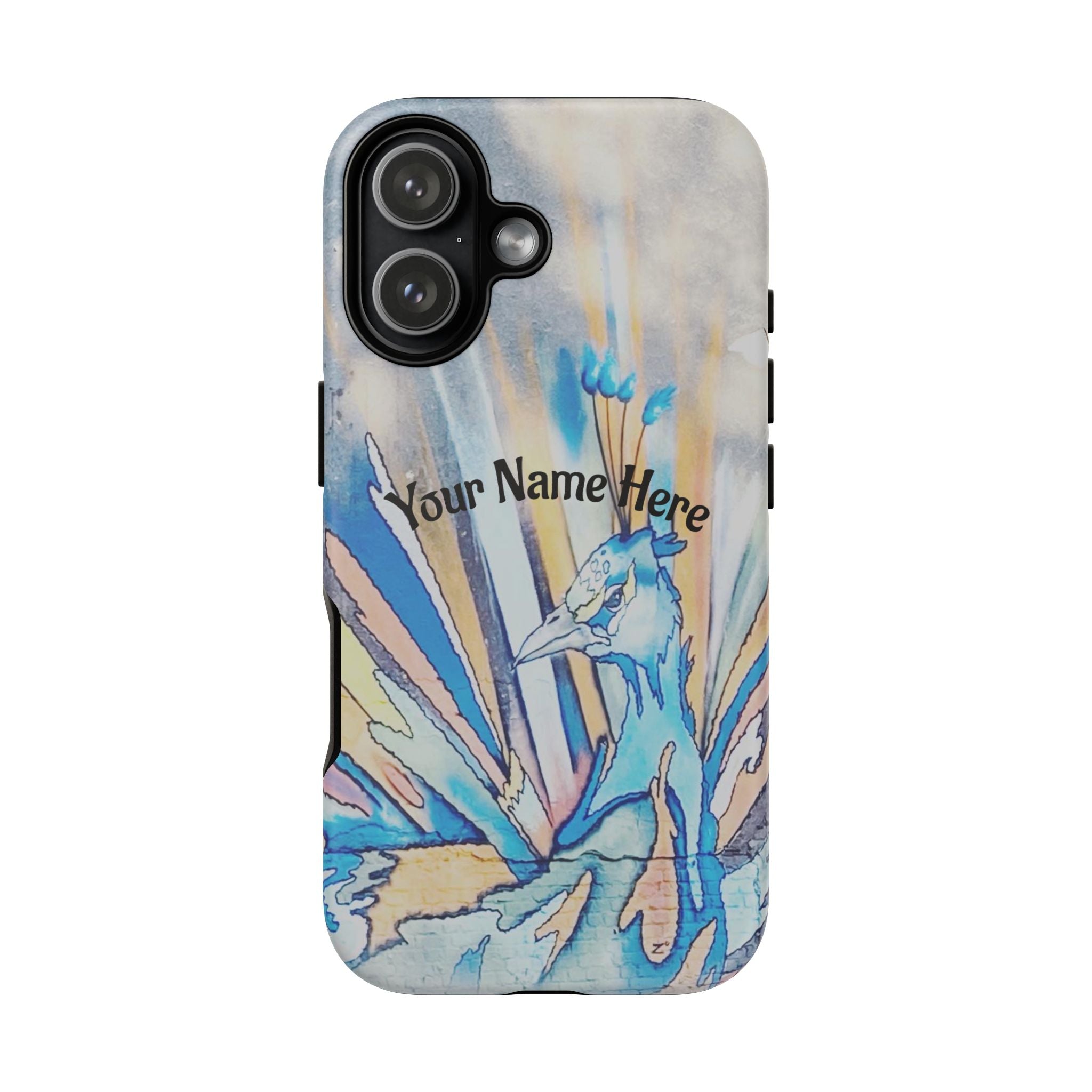 Personalized Peacock Art Phone Case, Tough Cases with Colorful Design, Unique Phone Cover, Stylish Tech Accessories, Gift for Her or Him