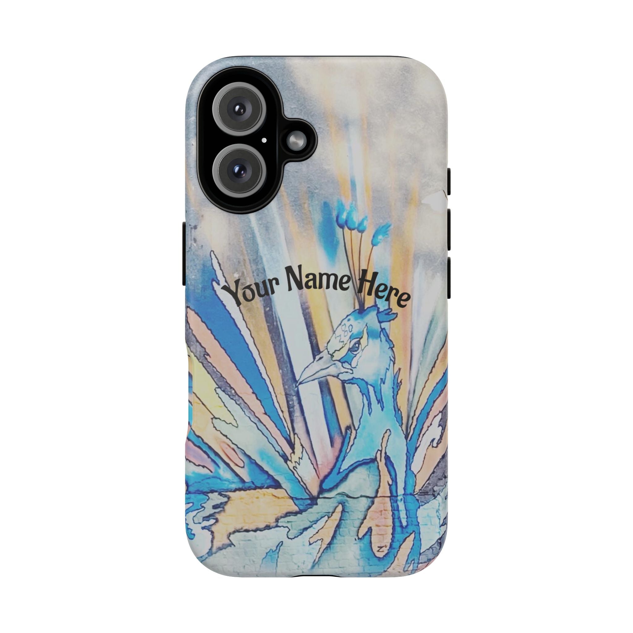 Personalized Peacock Art Phone Case, Tough Cases with Colorful Design, Unique Phone Cover, Stylish Tech Accessories, Gift for Her or Him