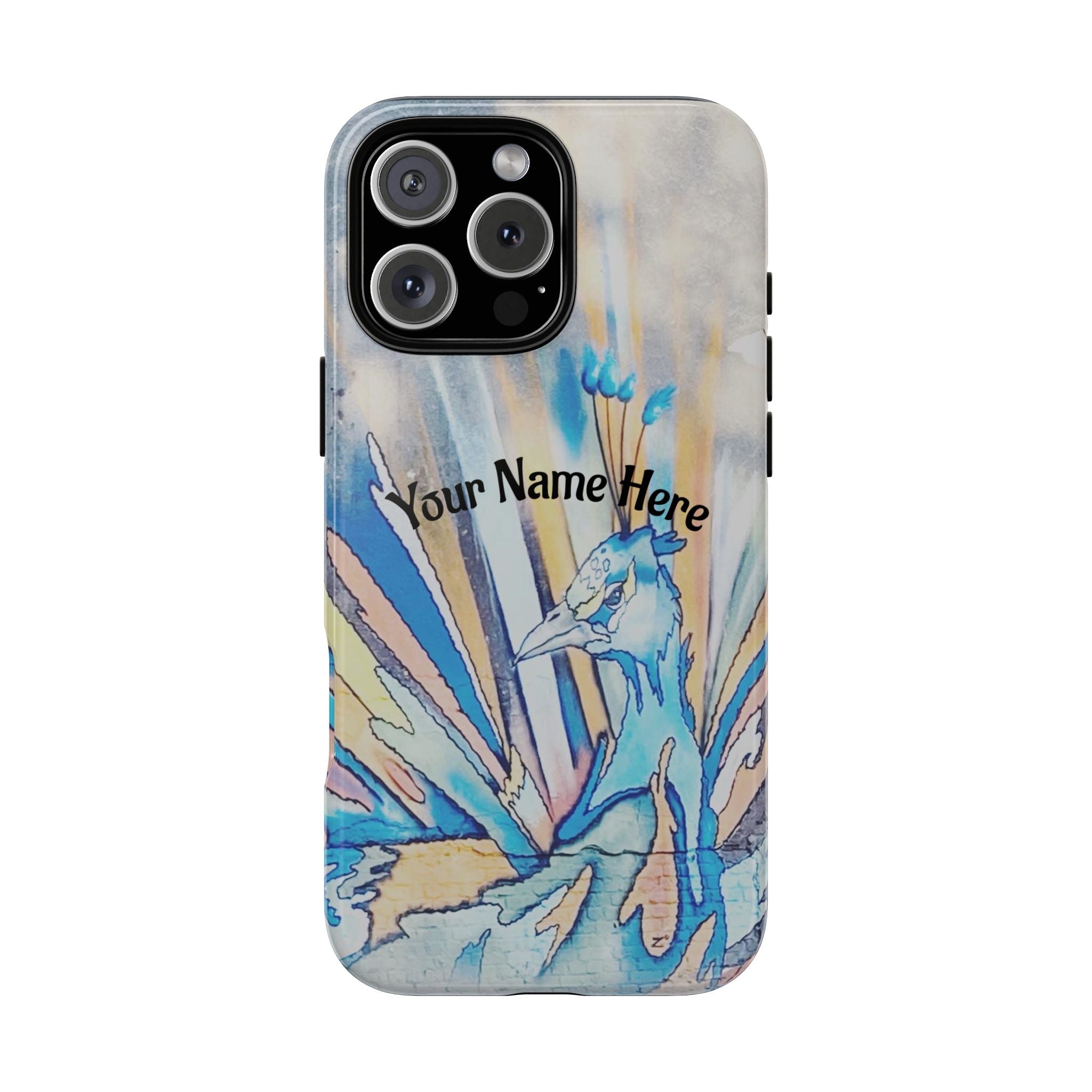 Personalized Peacock Art Phone Case, Tough Cases with Colorful Design, Unique Phone Cover, Stylish Tech Accessories, Gift for Her or Him