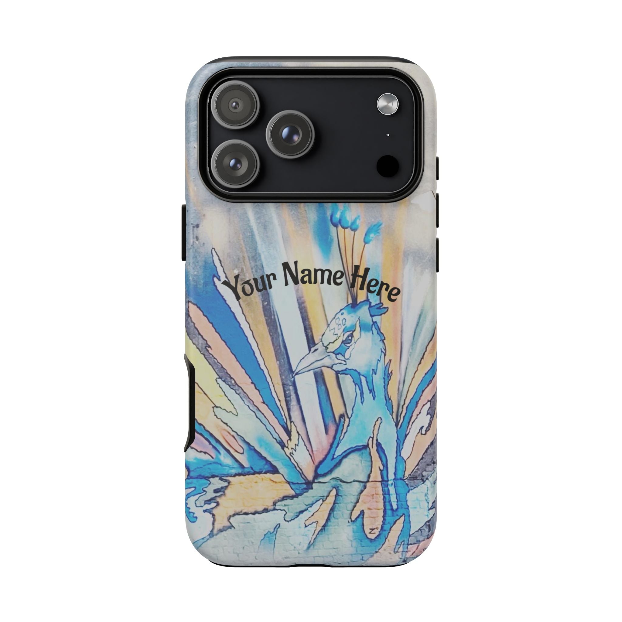 Personalized Peacock Art Phone Case, Tough Cases with Colorful Design, Unique Phone Cover, Stylish Tech Accessories, Gift for Her or Him